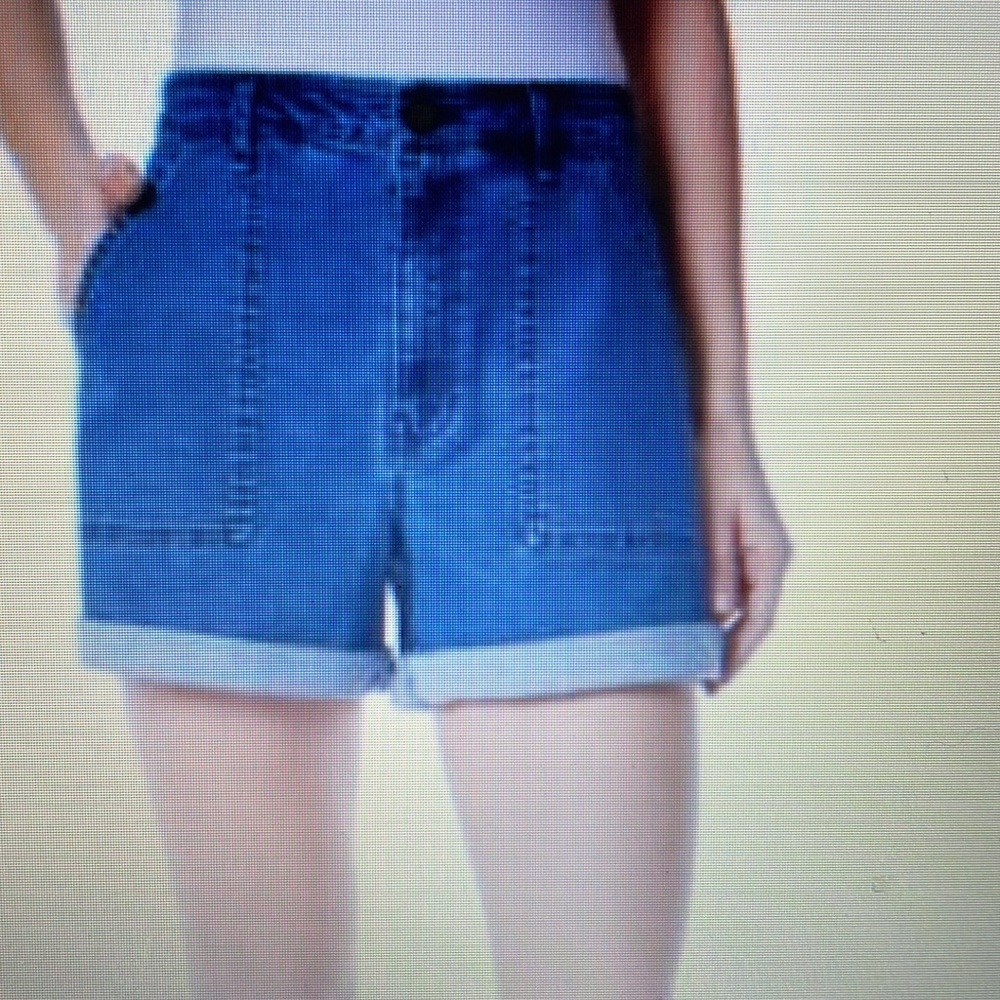 Frayed Jeans High Rise A-Line Relaxed Denim Shorts